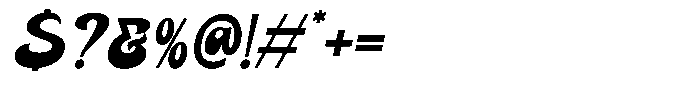 Palrome Italic Font OTHER CHARS