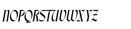 Pamors Italic Font LOWERCASE