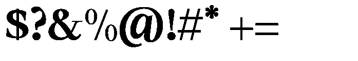 Panasea Bold Font OTHER CHARS