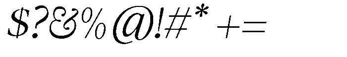 Panasea Italic Font OTHER CHARS