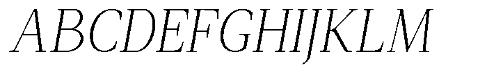 Panasea Light Italic Font UPPERCASE