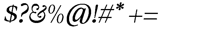 Panasea Medium Italic Font OTHER CHARS