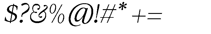 Panasea Variable Extra Light Italic Font OTHER CHARS