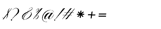Panden Slant Regular Font OTHER CHARS
