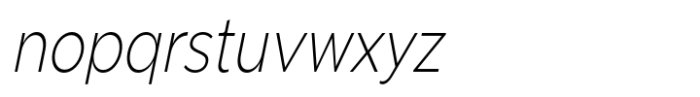 Pangi Condensed Extra Light Italic Font LOWERCASE