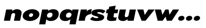 Pangi Expanded Black Italic Font LOWERCASE