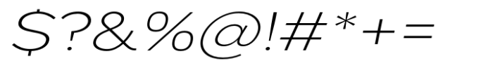 Pangi Expanded Extra Light Italic Font OTHER CHARS