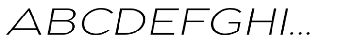 Pangi Expanded Extra Light Italic Font UPPERCASE