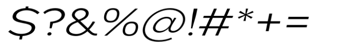 Pangi Expanded Light Italic Font OTHER CHARS