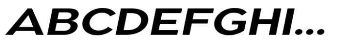 Pangi Expanded Semi Bold Italic Font UPPERCASE