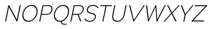 Pangi Narrow Extra Light Italic Font UPPERCASE