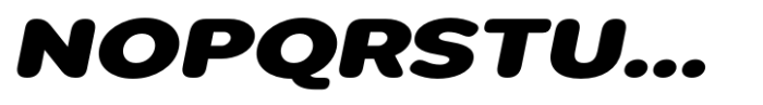 Pangi Rounded Black Expanded Italic Font UPPERCASE