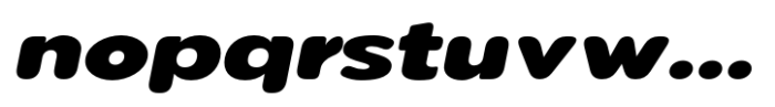 Pangi Rounded Black Expanded Italic Font LOWERCASE