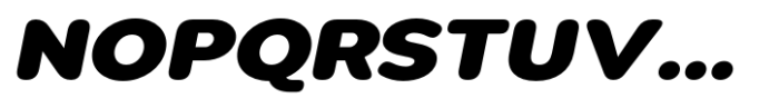 Pangi Rounded Black Wide Italic Font UPPERCASE
