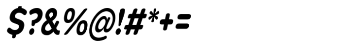 Pangi Rounded Bold Condensed Italic Font OTHER CHARS