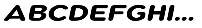 Pangi Rounded Bold Expanded Italic Font UPPERCASE
