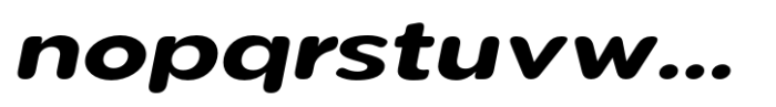 Pangi Rounded Bold Expanded Italic Font LOWERCASE