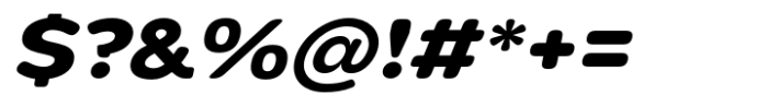 Pangi Rounded Extra Bold Wide Italic Font OTHER CHARS