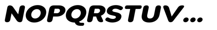 Pangi Rounded Extra Bold Wide Italic Font UPPERCASE