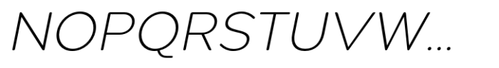 Pangi Rounded Extra Light Italic Font UPPERCASE