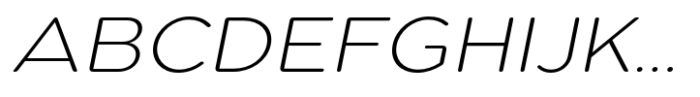 Pangi Rounded Extra Light Wide Italic Font UPPERCASE