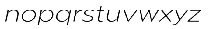 Pangi Rounded Extra Light Wide Italic Font LOWERCASE