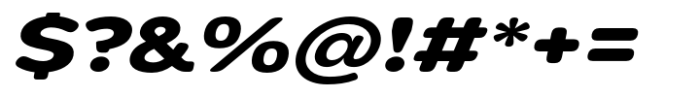Pangi Rounded Extrabold Expanded Italic Font OTHER CHARS