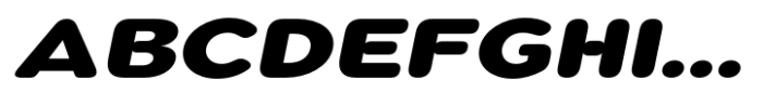 Pangi Rounded Heavy Expanded Italic Font UPPERCASE