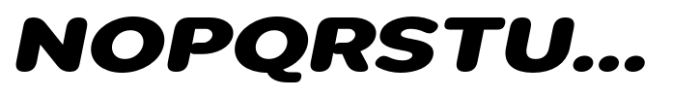 Pangi Rounded Heavy Expanded Italic Font UPPERCASE