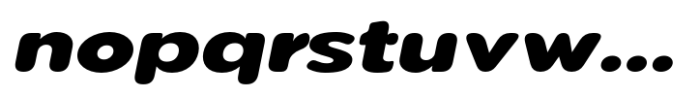 Pangi Rounded Heavy Expanded Italic Font LOWERCASE