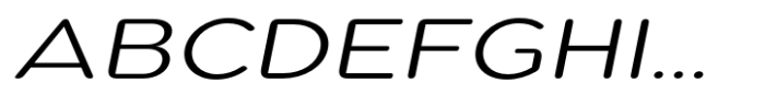Pangi Rounded Light Expanded Italic Font UPPERCASE