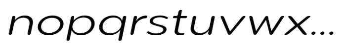 Pangi Rounded Light Expanded Italic Font LOWERCASE