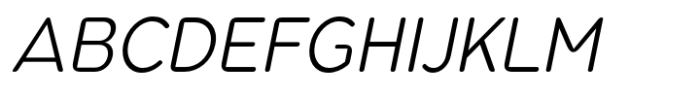 Pangi Rounded Light Narrow Italic Font UPPERCASE