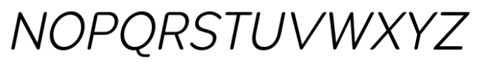 Pangi Rounded Light Narrow Italic Font UPPERCASE