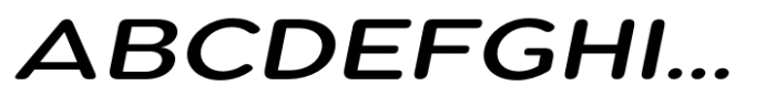 Pangi Rounded Medium Expanded Italic Font UPPERCASE