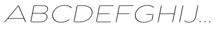 Pangi Rounded Thin Expanded Italic Font UPPERCASE