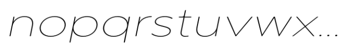Pangi Rounded Thin Expanded Italic Font LOWERCASE