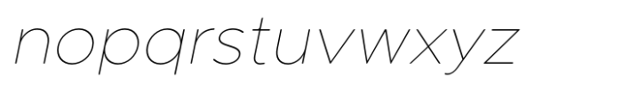 Pangi Rounded Thin Italic Font LOWERCASE