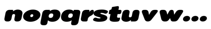 Pangi Rounded Ultra Expanded Italic Font LOWERCASE