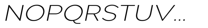 Pangi Wide Extra Light Italic Font UPPERCASE