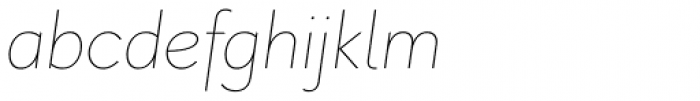 Pani Sans Thin Italic Font LOWERCASE