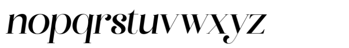 Panila Italic Font LOWERCASE