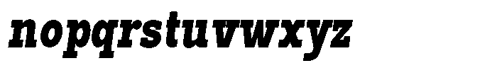 Pano Slab Black Condensed Italic Font LOWERCASE