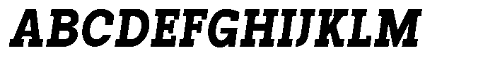 Pano Slab Black Semi Condensed Italic Font UPPERCASE