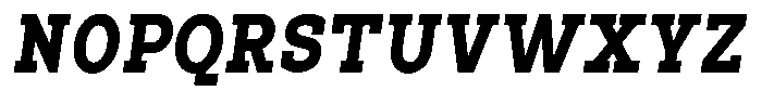 Pano Slab Black Semi Condensed Italic Font UPPERCASE