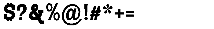 Pano Slab Black Semi Condensed Font OTHER CHARS