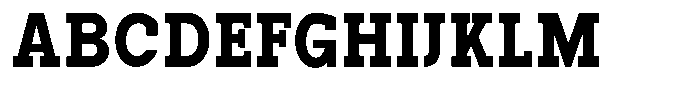 Pano Slab Black Semi Condensed Font UPPERCASE