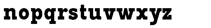 Pano Slab Black Semi Condensed Font LOWERCASE