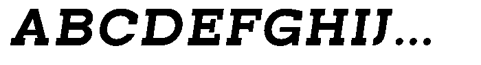 Pano Slab Black Semi Expanded Italic Font UPPERCASE