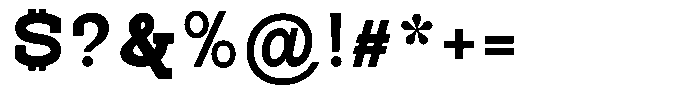 Pano Slab Black Semi Expanded Font OTHER CHARS
